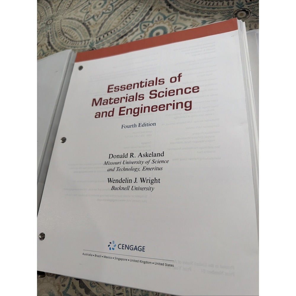 Essentials of Materials‎ Science and Engineering, SI Edition by Askeland, Donald